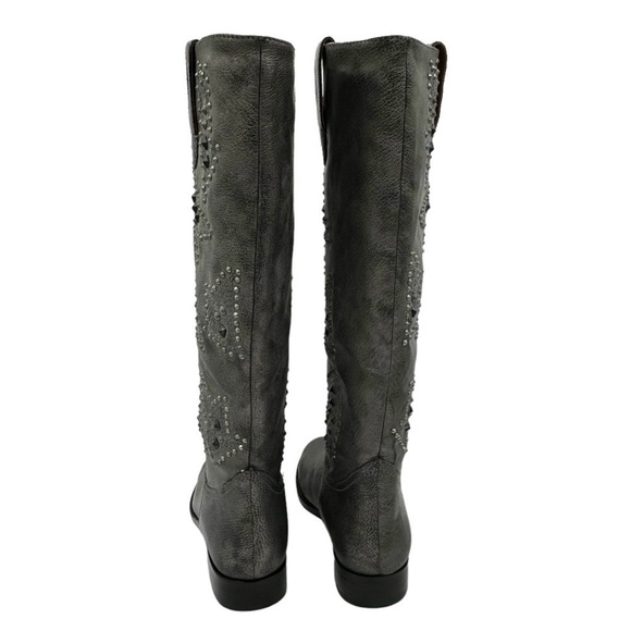 FRYE & CO Pewter Phoenix Tall Leather Womens Boots‎  Color Pewter  Size 6  NWT - Picture 7 of 10